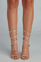 Make It Shine Rhinestone Spiral Stiletto Heels