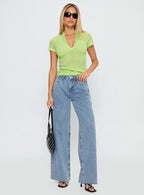 Darla Low Rise Straight Jean Vintage Blue Wash