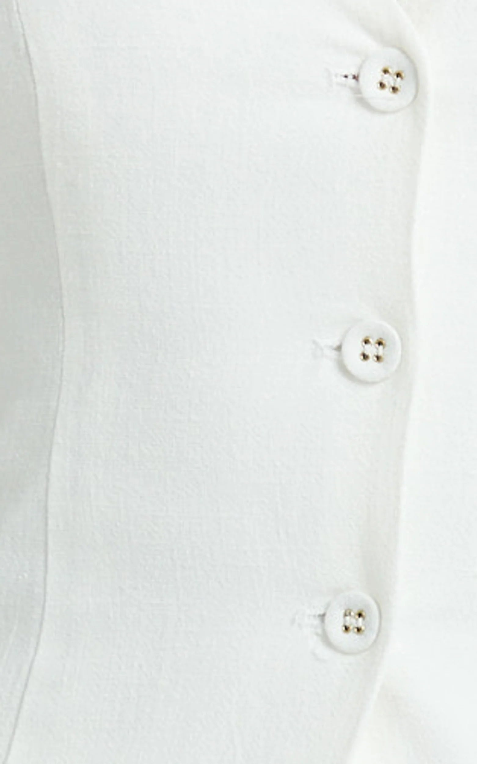 Olivia Top - Longline Linen V Neck Back Tie Vest Top in White