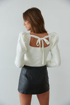Kourt Faux Leather Mini Skort