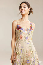 A-line Tulle V-Neck DRESS