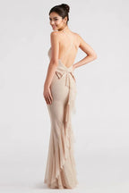 Formal Glitter Ruffled Dress