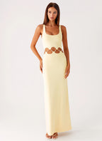 Dreamboat Beaded Maxi Dress - Yellow