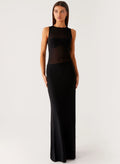 Lyria Mesh Maxi Dress - Black