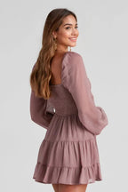 Effortless Muse Chiffon Skater Dress