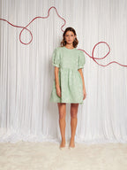 Plume Jacquard Mini Dress