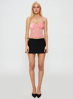 Dalma Twist Top Pink Burnout