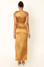 Nadia One Shoulder Maxi Dress - Bronze