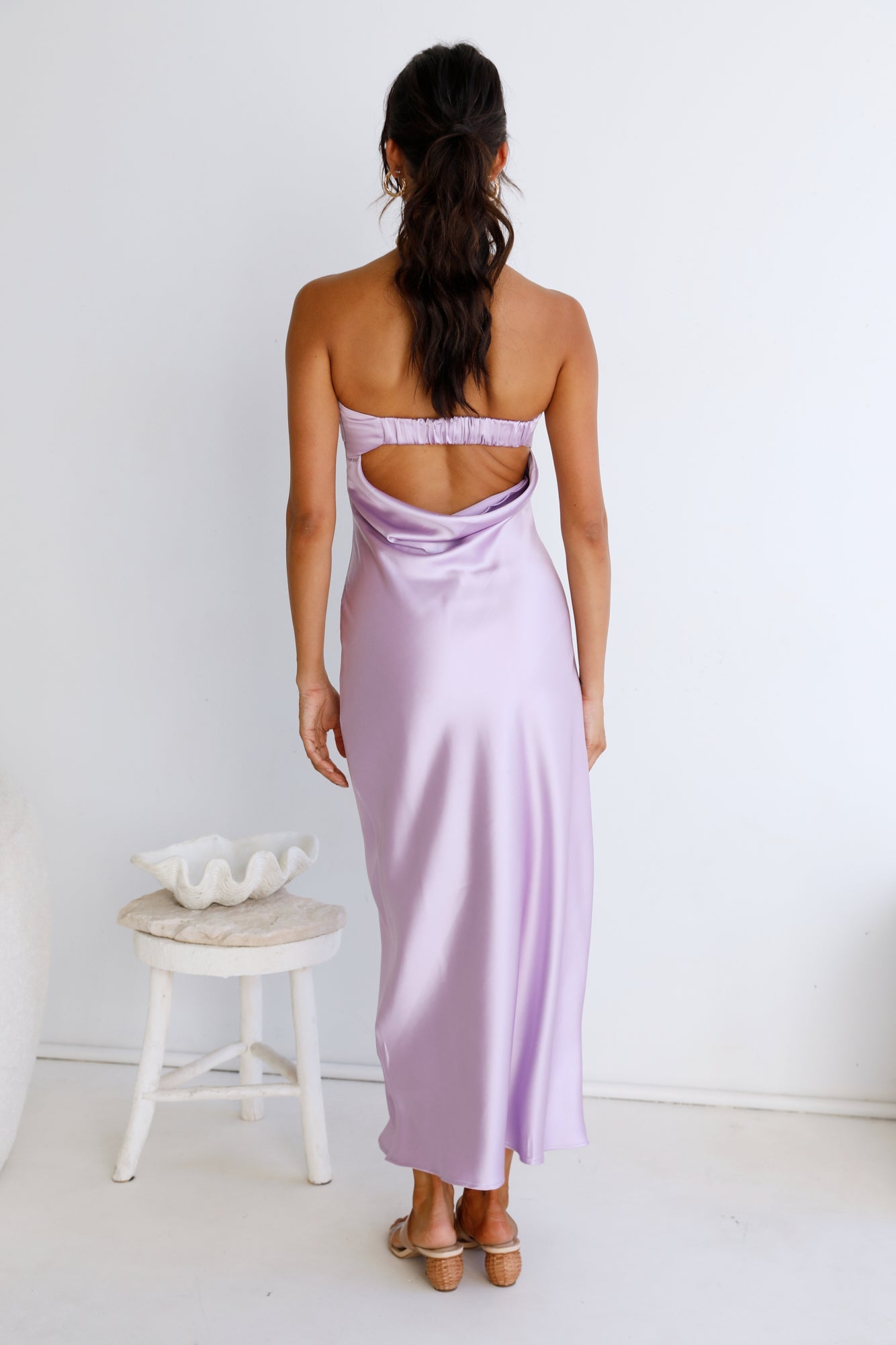 Gleam In Gold Maxi Dress Purple