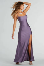 Quincy A-Line High Slit Formal Dress
