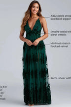 Formal Flocked Velvet Dress