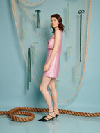 Gali Bow Jacquard Mini Dress