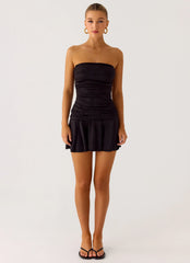 Meridella Strapless Mini Dress - Black