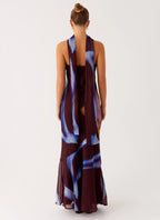 Under The Pagoda Maxi Dress - Dark Floral