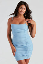 Level Up Ruched Mini Dress