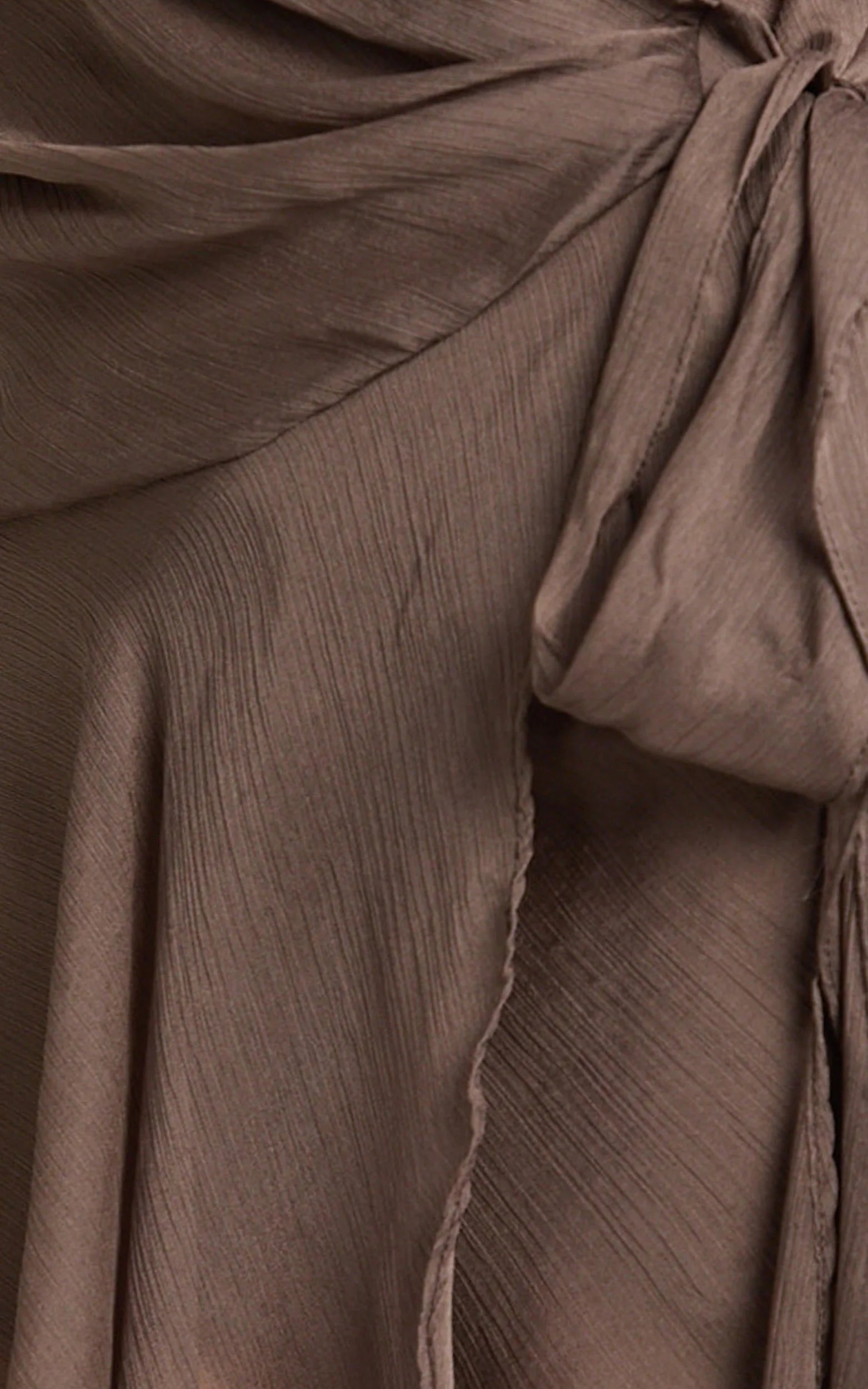 Lia Mini Dress - Wrap Around Dress in Chocolate