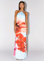 Chloe Maxi Dress - Turquoise Bloom