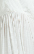 Cryzel Midi Dress - Flutter Sleeve Tiered Dress in White