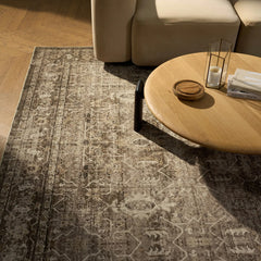 Margot Washable Vintage Distressed Brown Rug