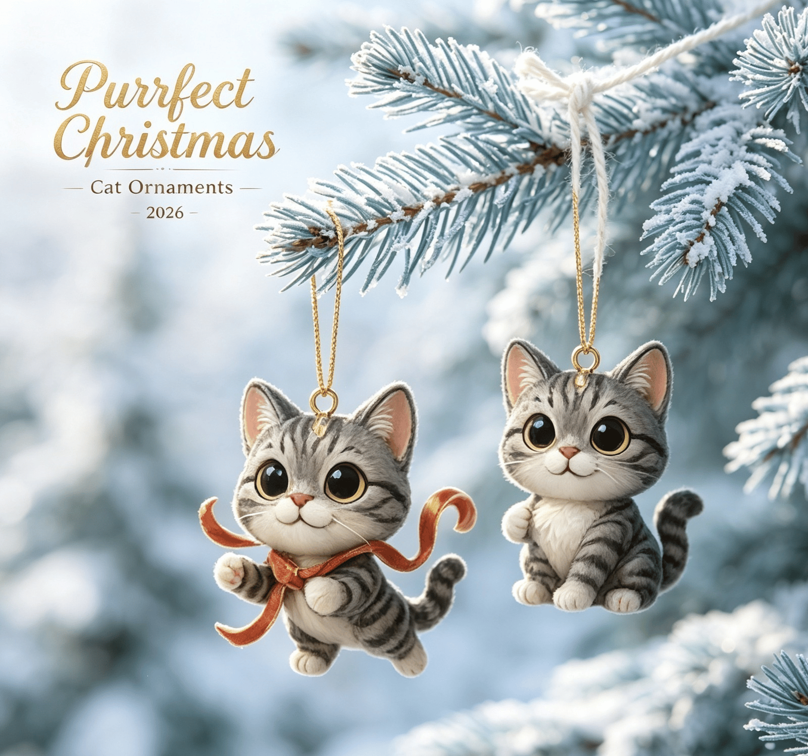 2026 Christmas Advent Calendar: Cute Cat Series Blind Box(2D Acrylic Flat)