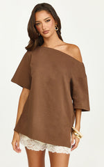Ruby Top - shirt in Chocolate