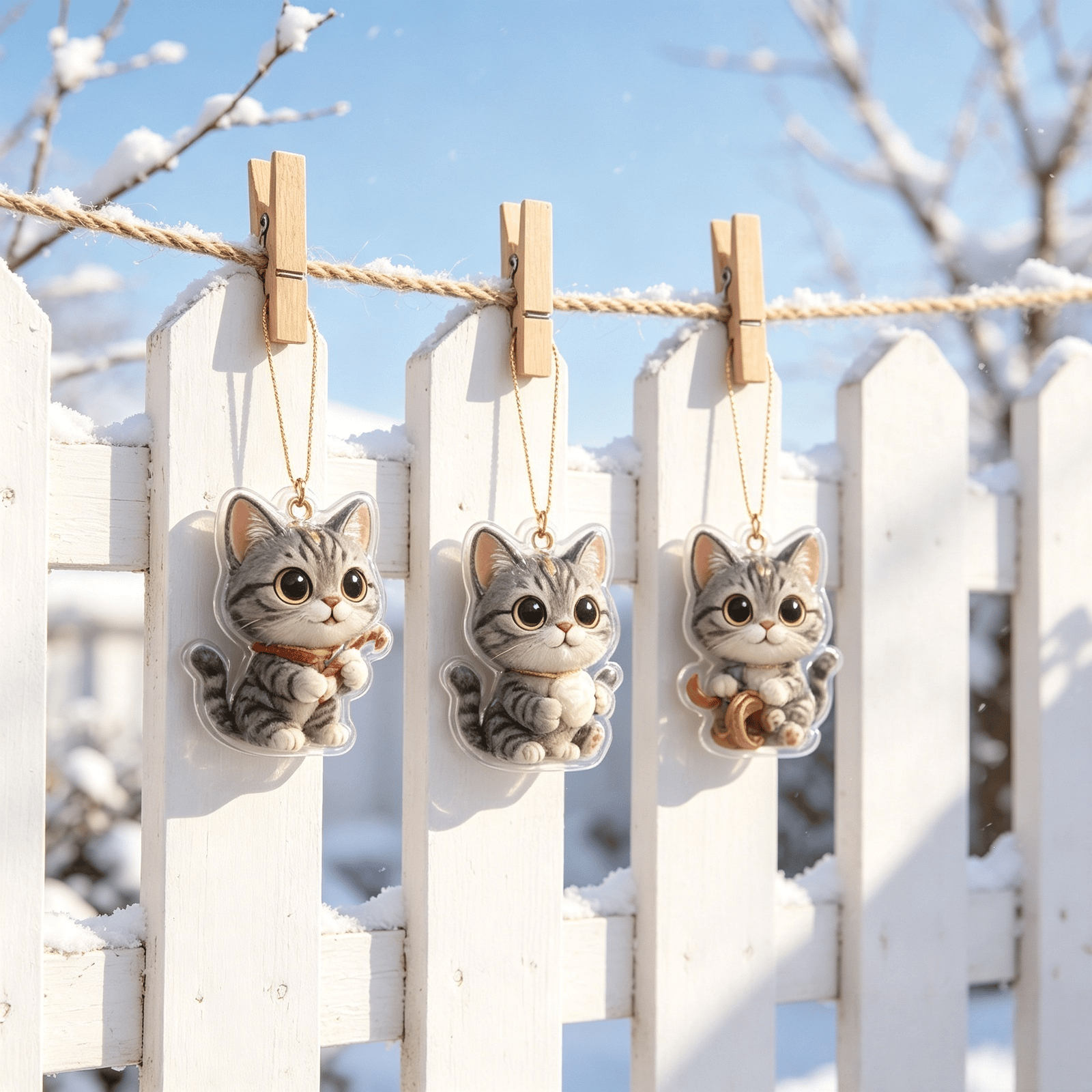 2026 Christmas Advent Calendar: Cute Cat Series Blind Box(2D Acrylic Flat)