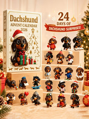 2026 Christmas Fun Dachshund Countdown Calendar Blind Box