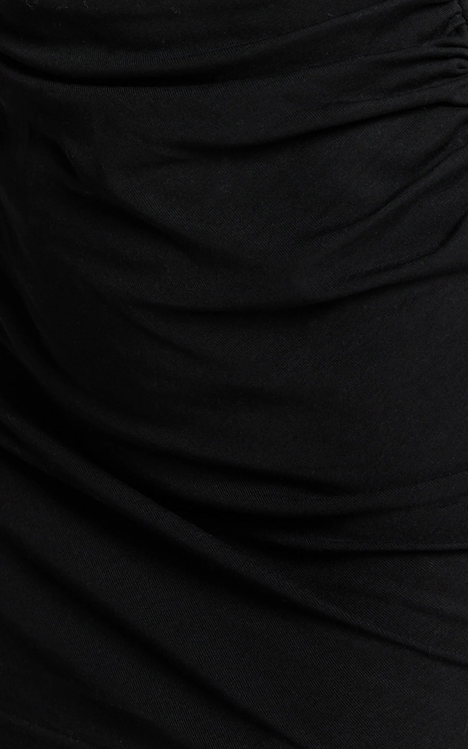 Brielle Mini Dress - Long Sleeve Ruched Bodycon Dress in Black