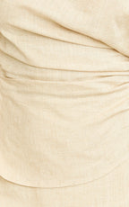 Robilyn - Off Shoulder Linen Look Top in Natural