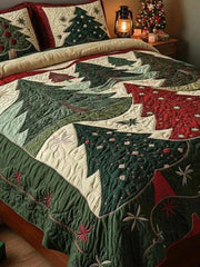Forest Of Joy 3-Piece  Quilted Bedding Set