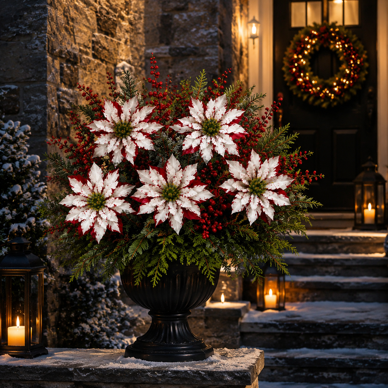 🌺🎄Poinsettia Planter Inserts(SET INCLUDES 6 PICKS)
