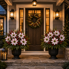 🌺🎄Poinsettia Planter Inserts(SET INCLUDES 6 PICKS)