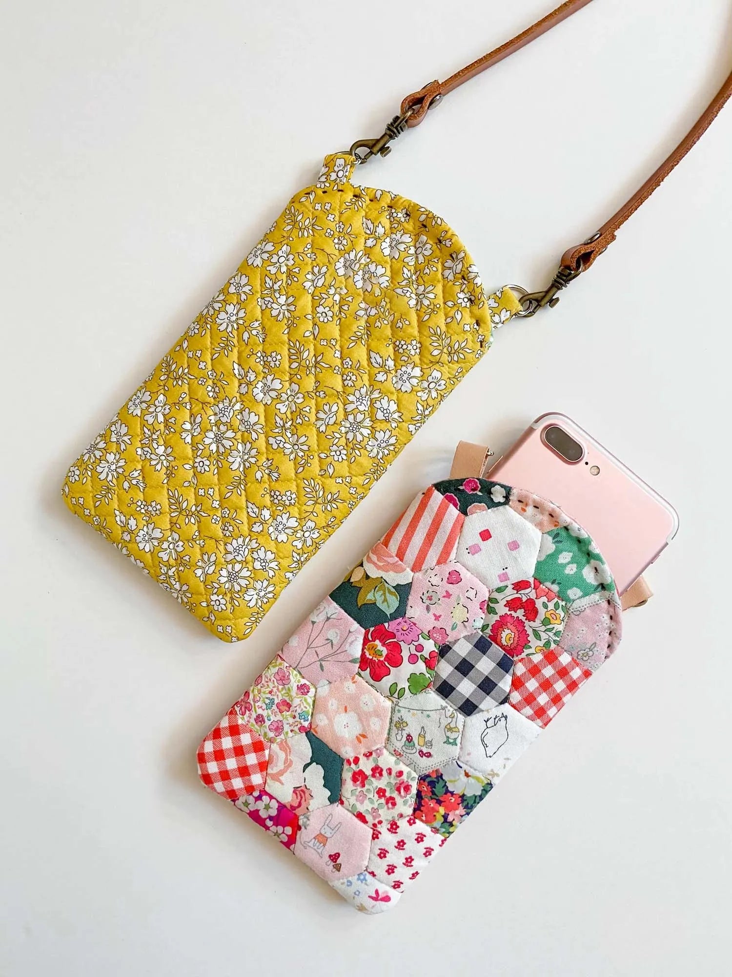 Cute Sheep Quilted Slim Phone Crossbody Bag