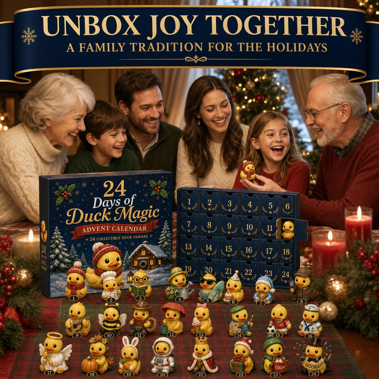 🐥 24 Days of Duck MagicTM Advent Calendar – 24 Collectible Christmas Duck Surprises