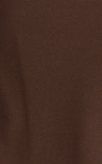 Ruby Maxi Dress - Halter Scoop Neck Low Back Bodycon Dress in Chocolate