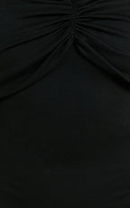Rani Mini Dress - Off Shoulder Long Sleeve Bodycon Dress in Black
